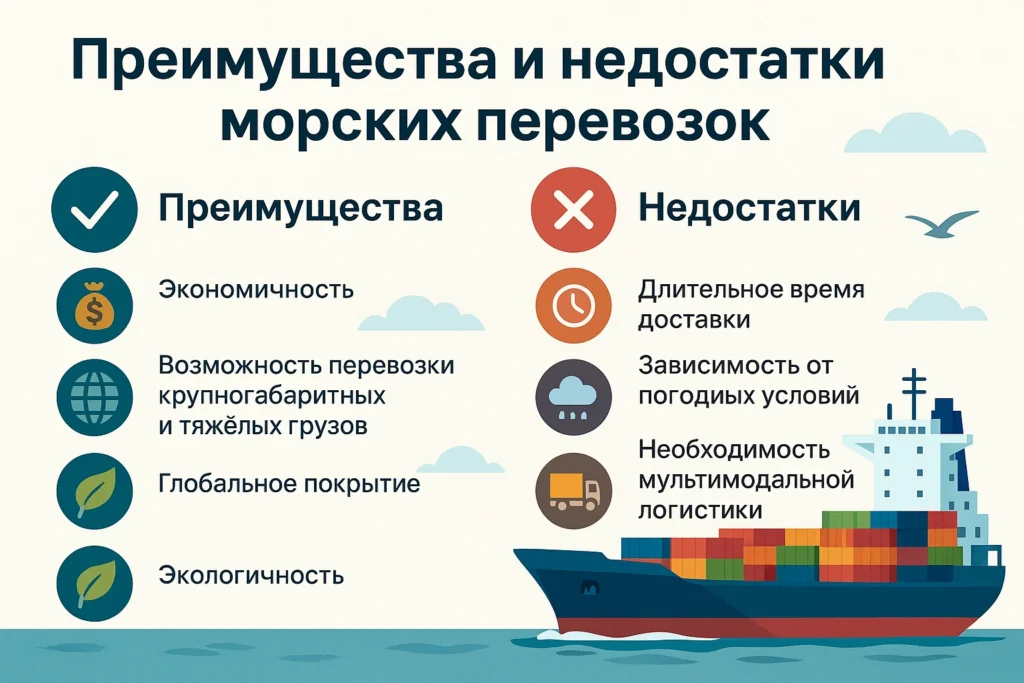 плюсы и минусы морских перевозок